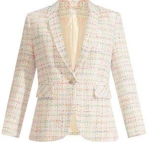 Veronica Beard Cutaway Jacket Multi-color Tweed Dickey Jacket NWOT
